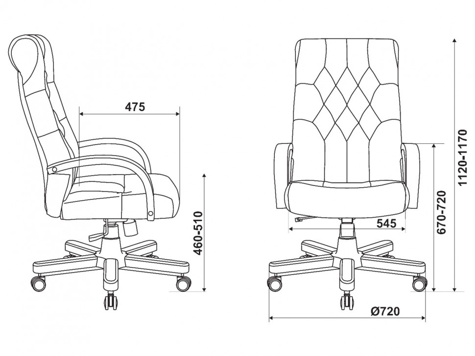 Кресло руководителя T-9928WALNUT/FABR