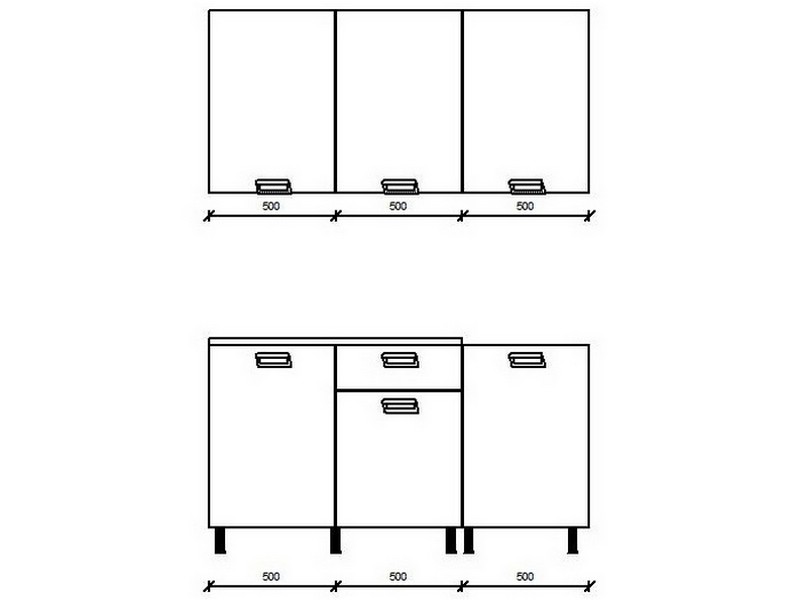 Кухонный гарнитур Титан 150 см