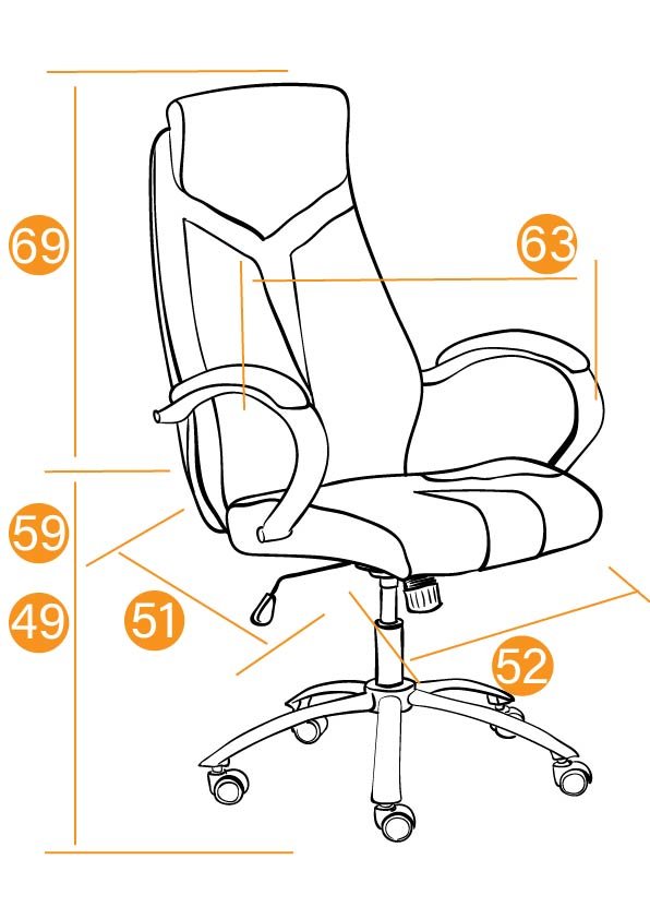 Кресло руководителя Gloss хром