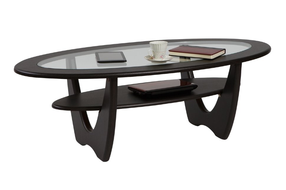 Журнальный столик со стеклом Стол журнальный Юпитер со стеклом