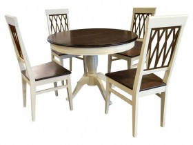 Обеденная группа для столовой и гостиной Леонардо стол + 4 стула Кристиан