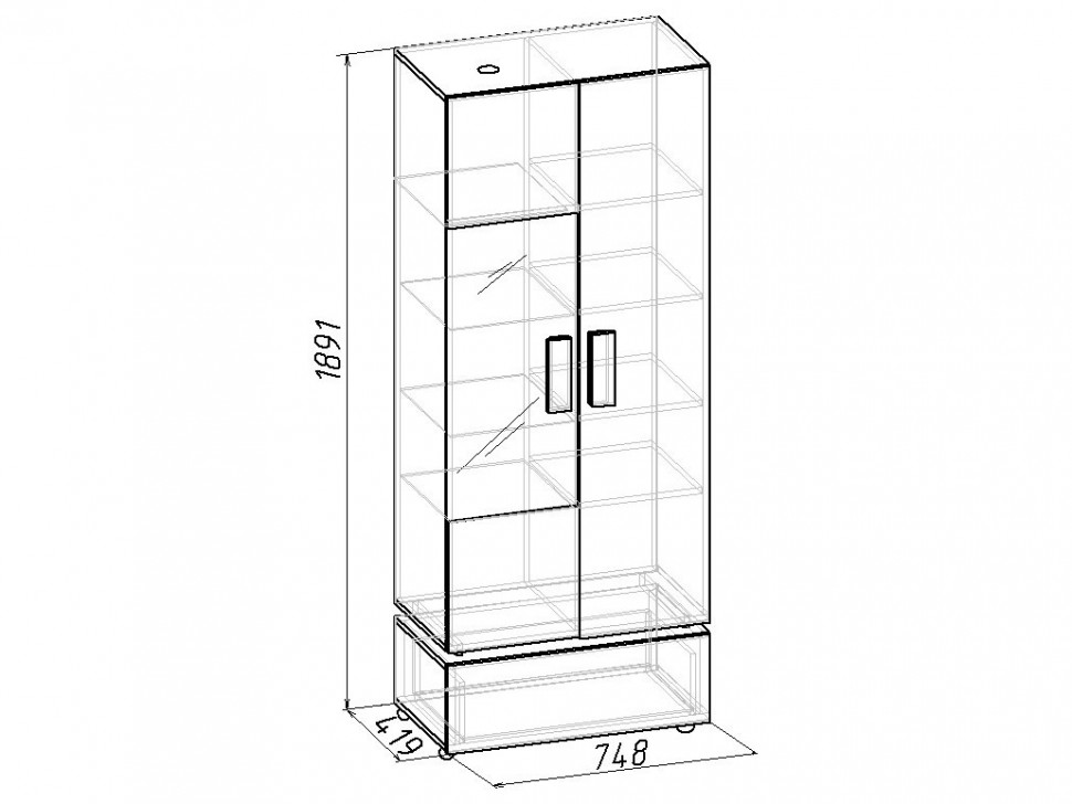 Шкаф-витрина Шкаф-витрина Hyper 1