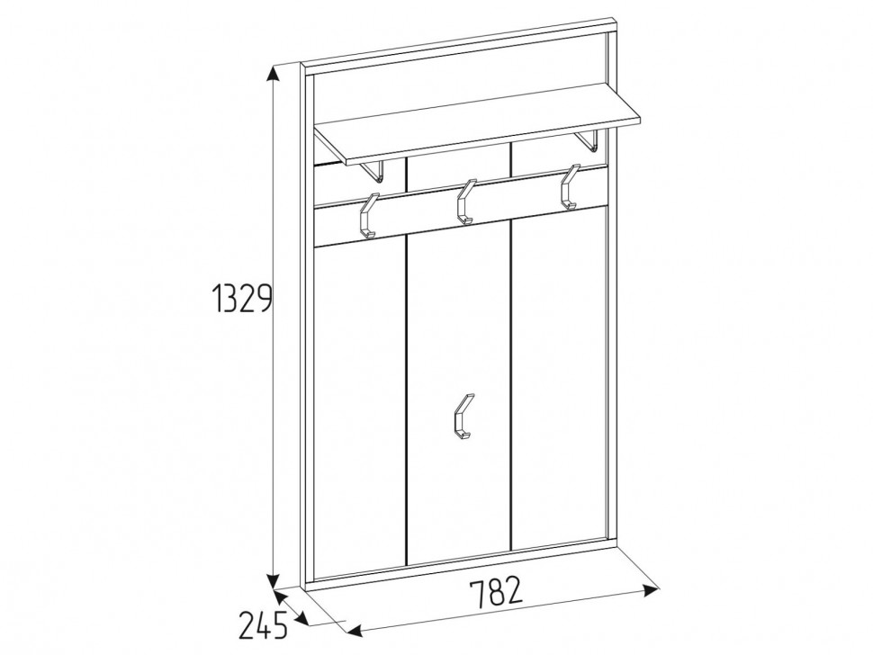Настенная вешалка Nature 76