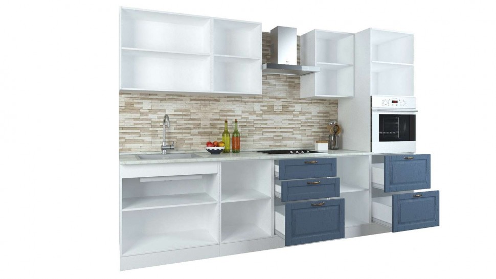 Прямой кухонный гарнитур Кухня Палермо 3 м