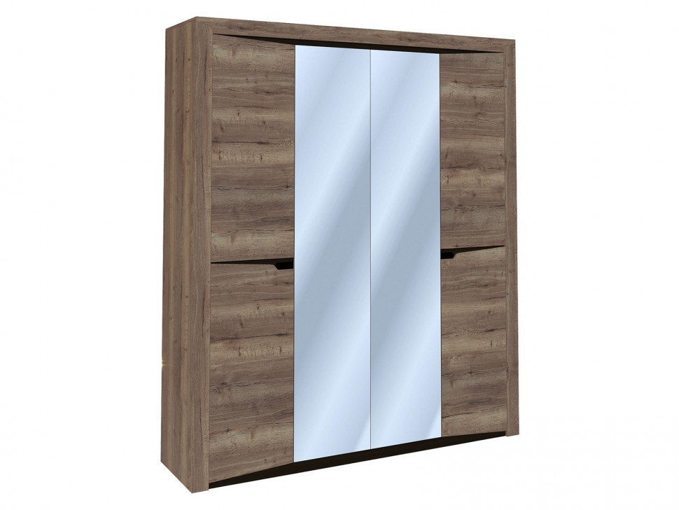 Шкаф 4-х дверный распашной Гарда 4-х дверный с зеркалом