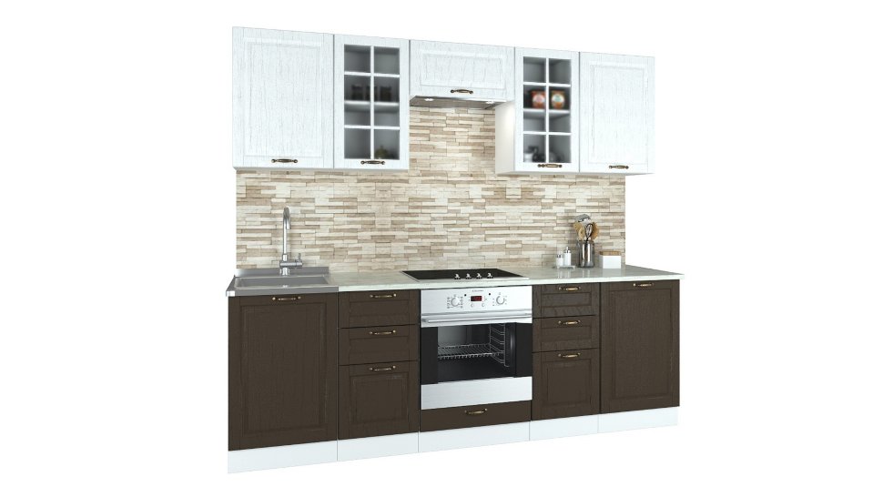 Прямой кухонный гарнитур Кухня Палермо 2,4 м