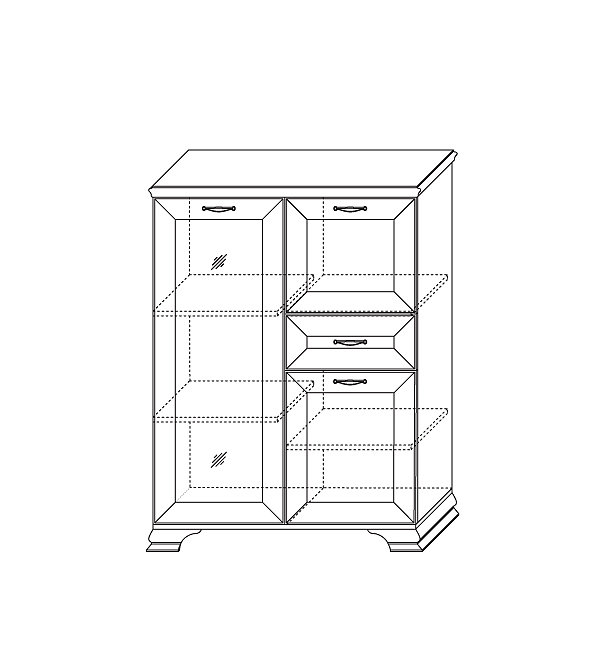 Шкаф-витрина Сиена