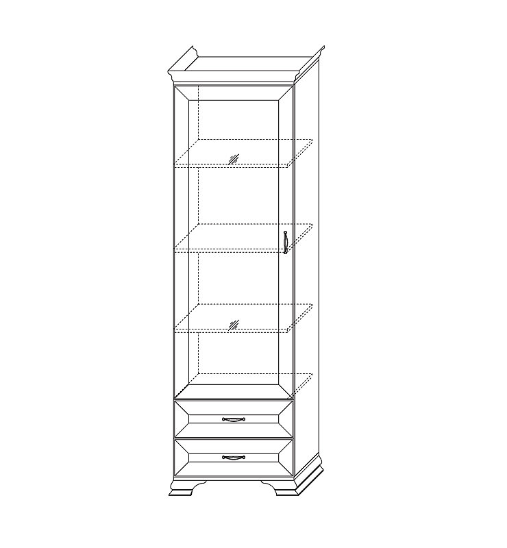 Шкаф-витрина Сиена