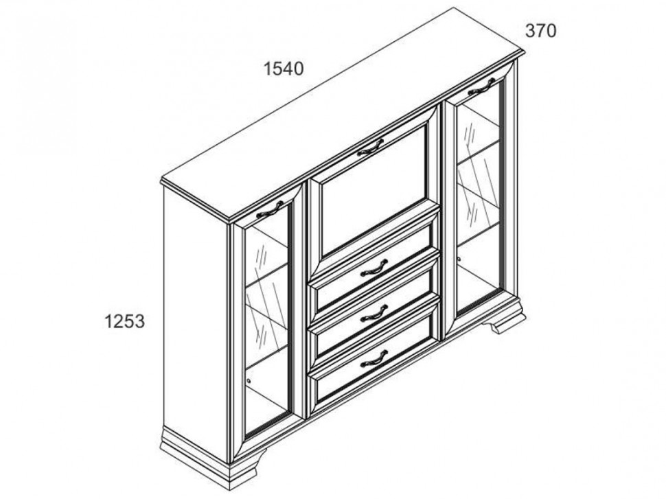 Шкаф-витрина Шкаф-витрина низкая Тиффани