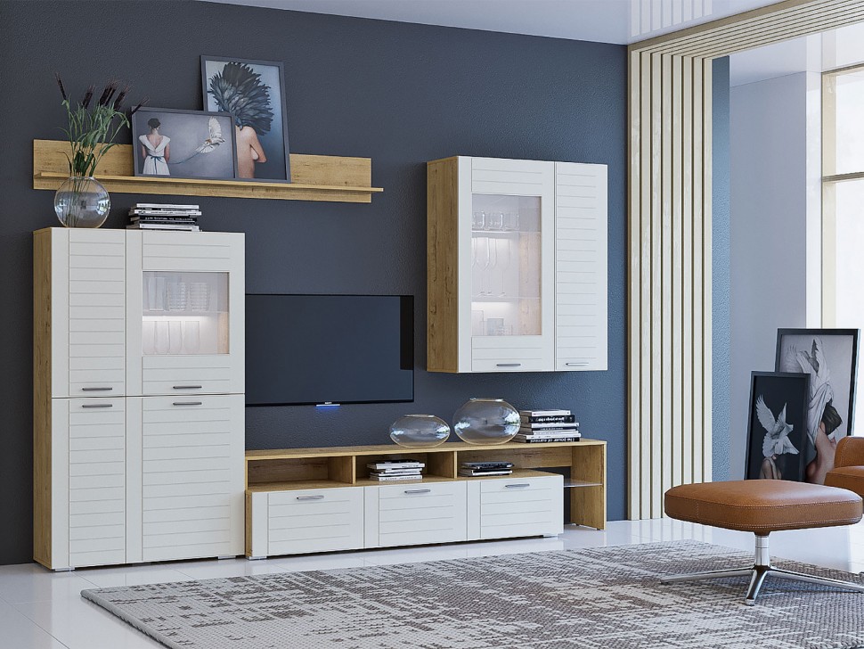 Шкаф-витрина Шкаф комбинированный  Ливорно 011.48-01