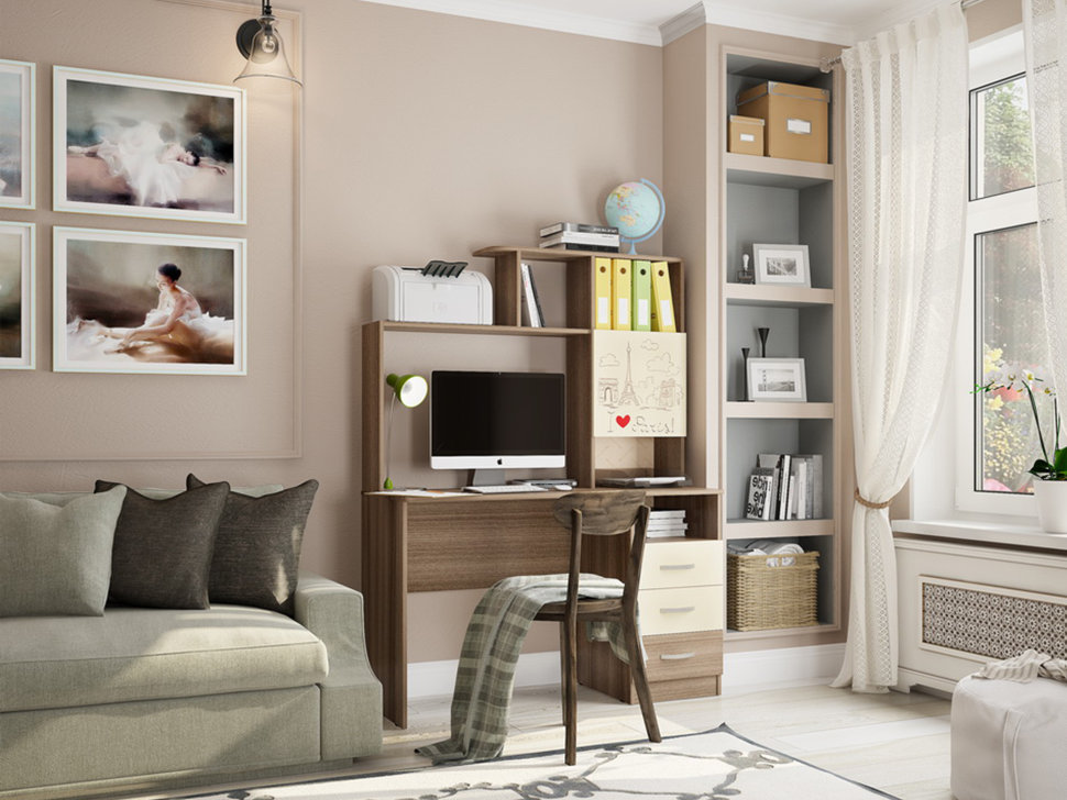 Компьютерный стол SK02P2.3 + PK02S2.3 + FSK1.2.3