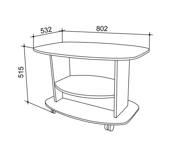 Маленький журнальный столик Лидерио