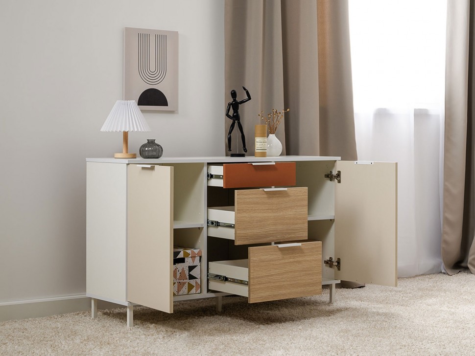 Детский комод Марвэл 3 ящика 2 дверцы