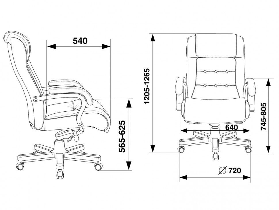 Кресло руководителя T-9926WALNUT
