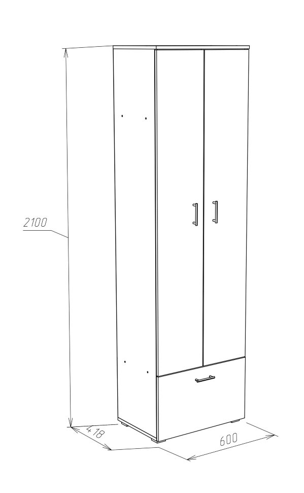 Шкаф распашной Сальмиро 2