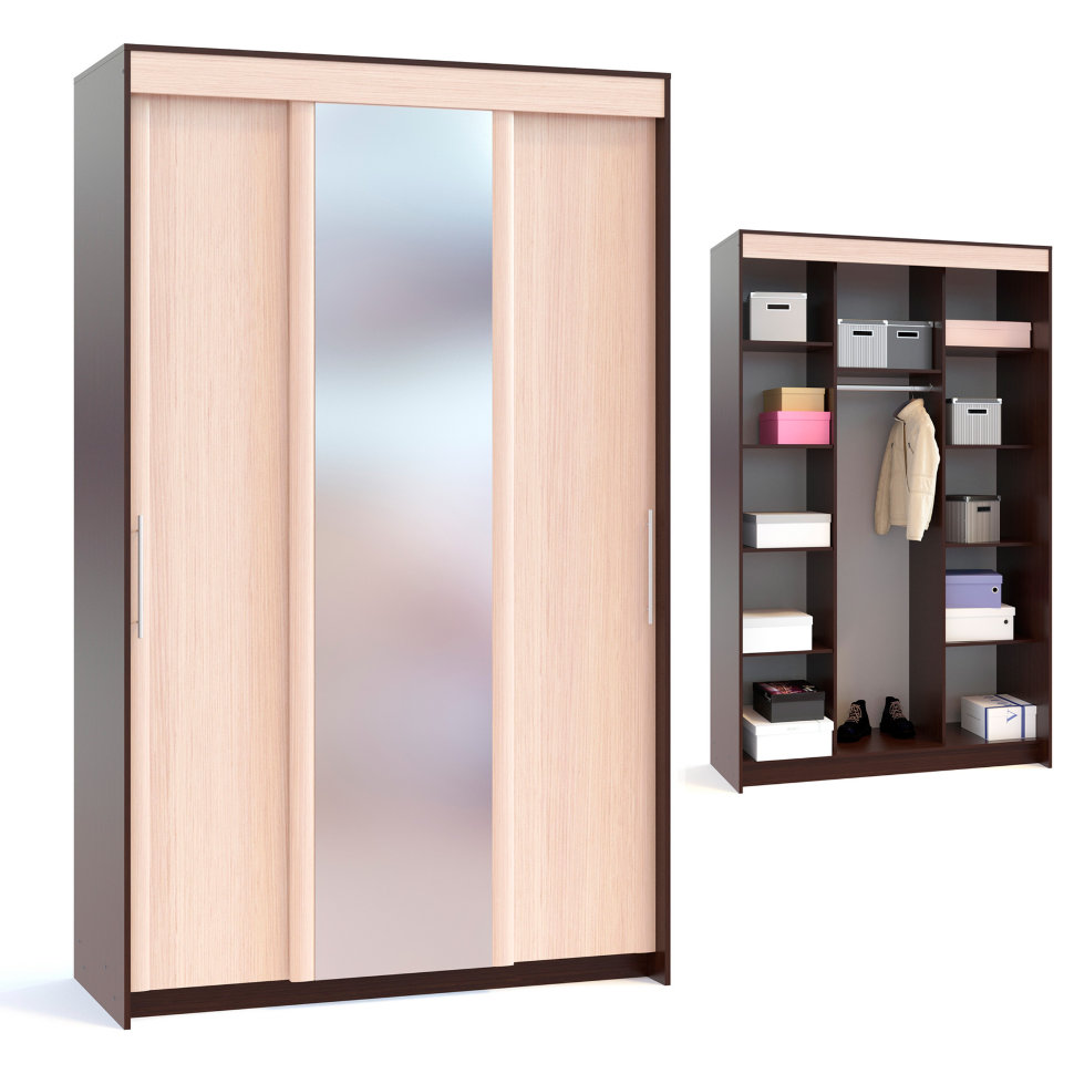 Шкаф-купе Контур ШР-1 с зеркалом