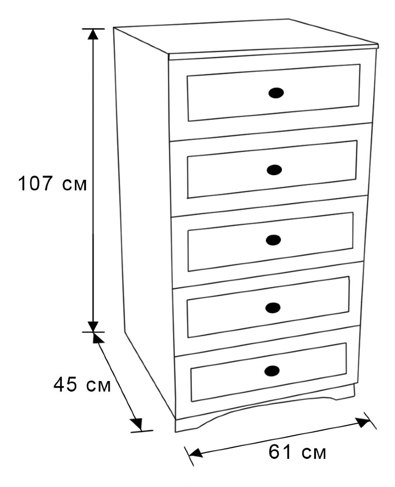 Комод Адель 5 ящ