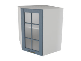Шкаф угловой трапеция 1 дверь со стеклом 60 см Палермо