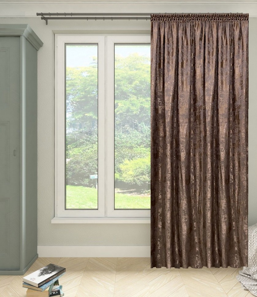 Штора Софт Облако молочный шоколад