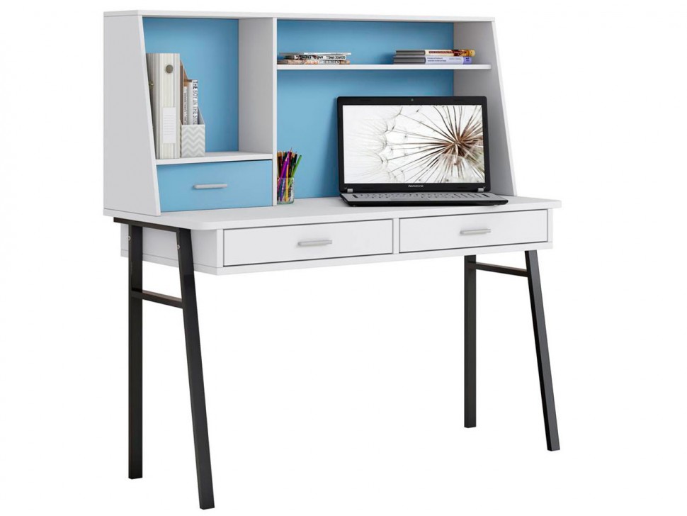 Письменный стол Стол письменный Polini  kids Aviv 1455 с надстройкой и ящиками