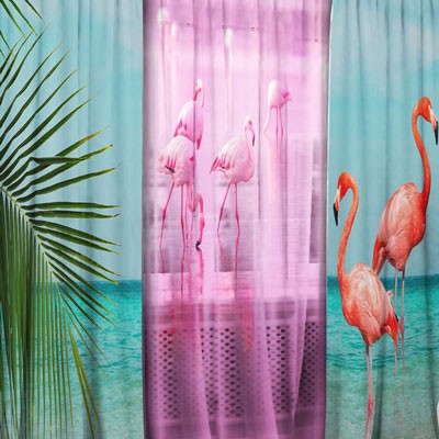 Комплект штор с тюлем Благородный фламинго