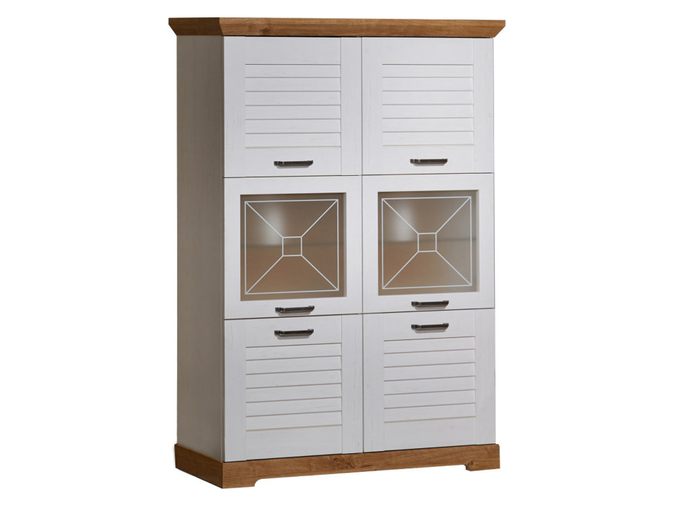 Пенал Кантри низкий со стеклом