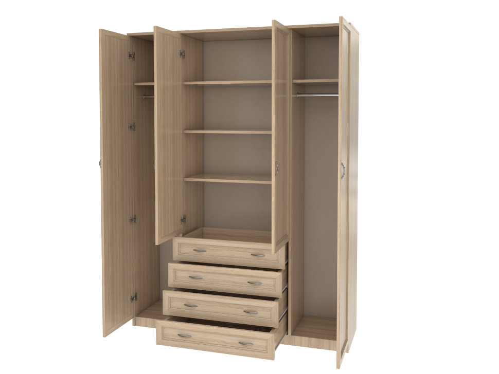 Распашной шкаф с ящиками Мерлен