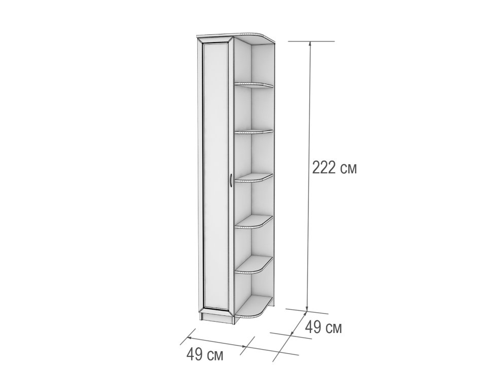 Шкаф-стеллаж Мерлен 108